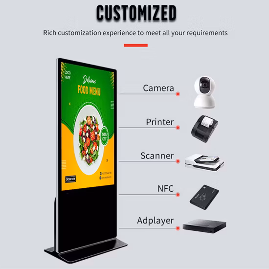 55 Inch Network Touch Screen Kiosk Advertising Display LCD Digital Signage